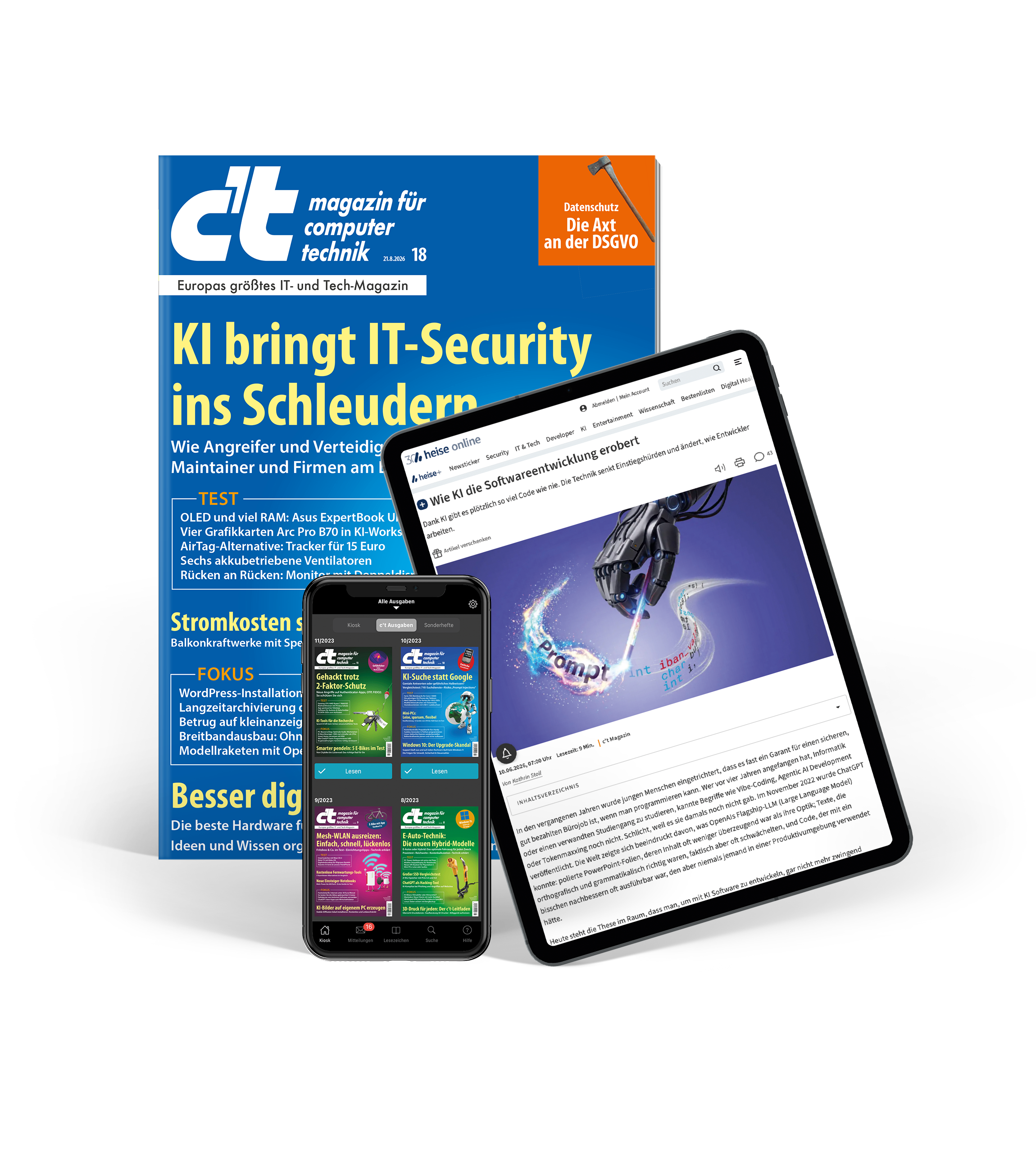 Heft + Tablet + Smartphone